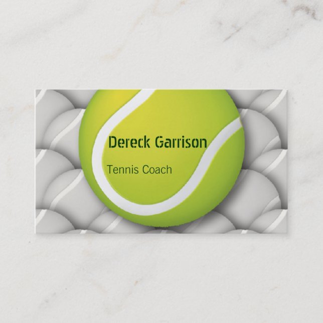 Tenis Coach | Sport Business Card (Front)