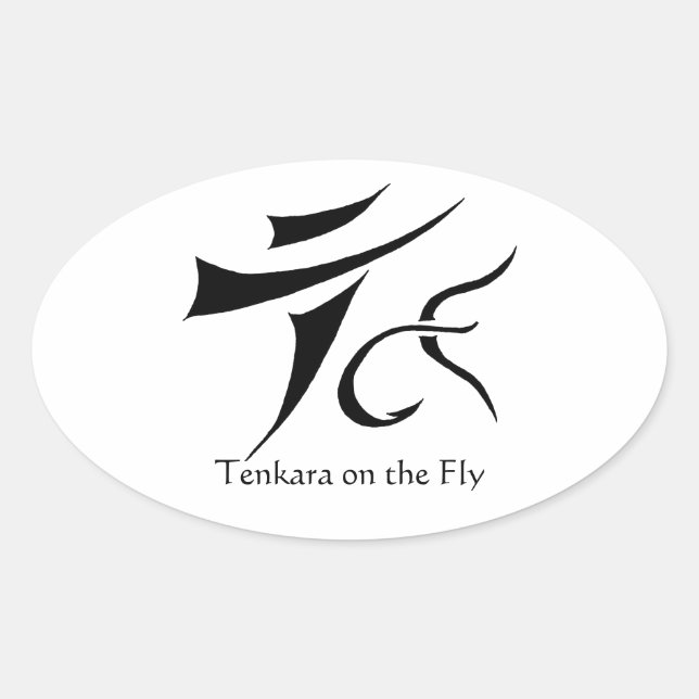 Tenkara sur le Sticker Oval Volant (Devant)