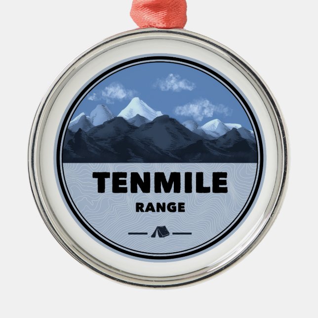 Tenmile Range Colorado Camping Metal Ornament (Front)