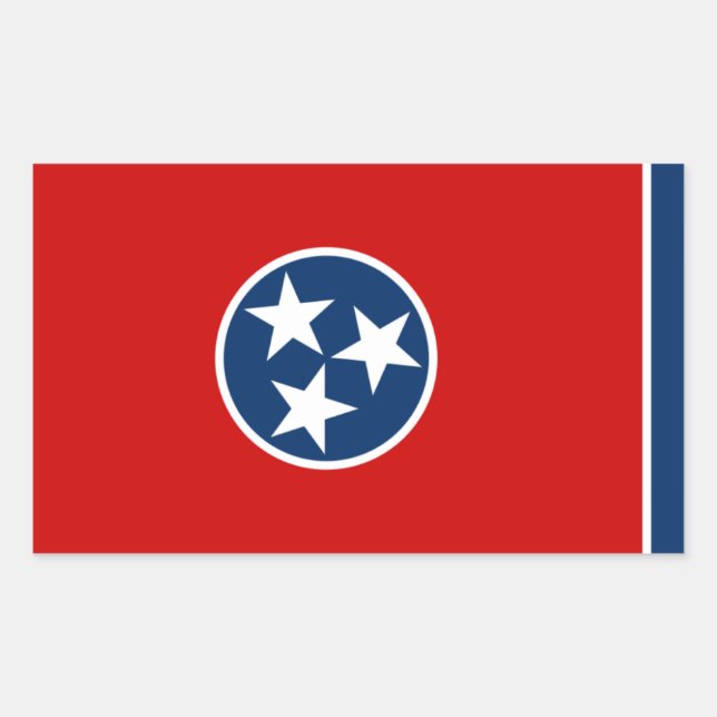 Tennessean Flag, Flag of Tennessee Sticker (Front)