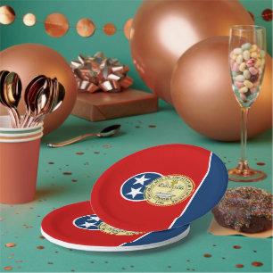 Tennessean Flag & Seal, Tennessee Paper Plate