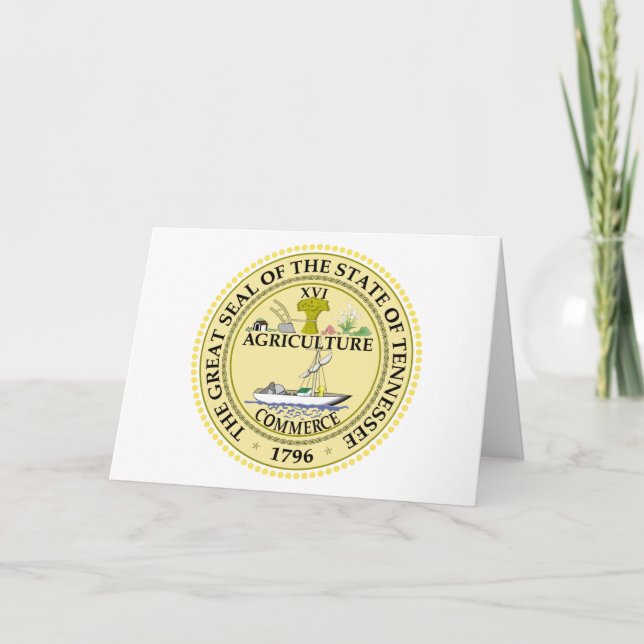 Tennessean Seal, Seal of Tennessee Card (Front)