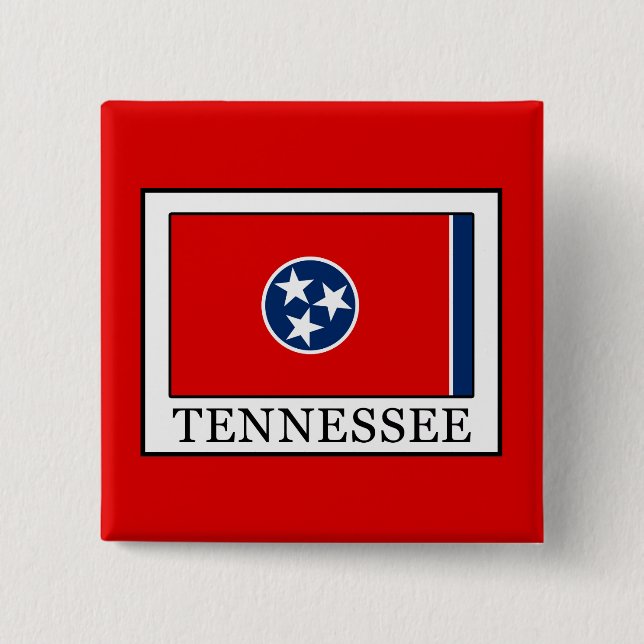 Tennessee 2 Inch Square Button (Front)