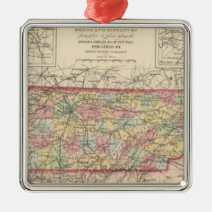 Tennessee 3 metal ornament