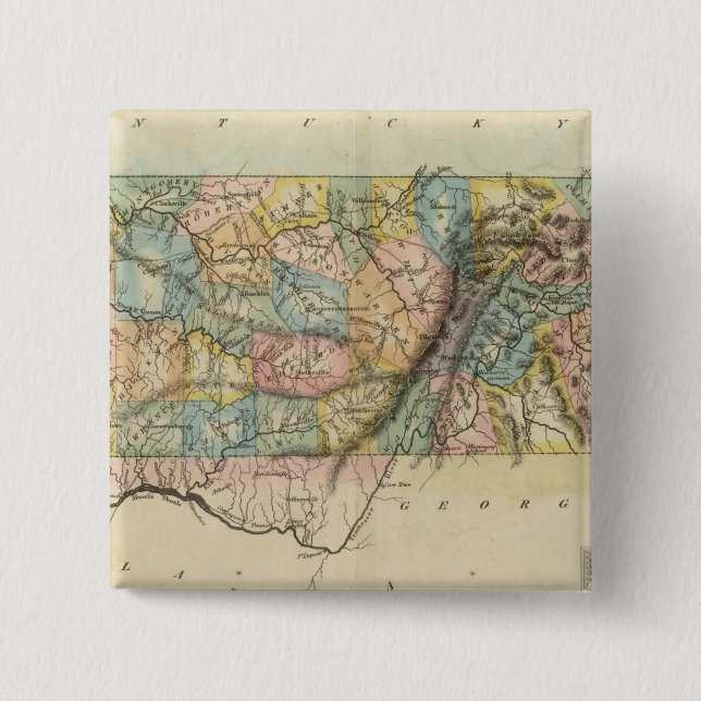 Tennessee 5 2 inch square button (Front)