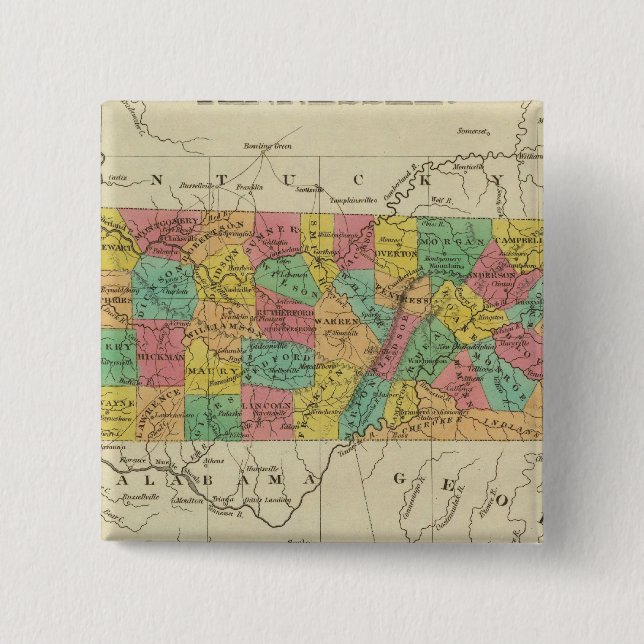 Tennessee 7 2 inch square button (Front)