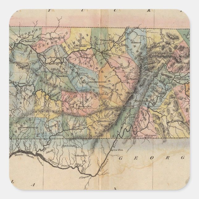 Tennessee 7 square sticker (Front)