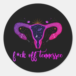 Tennessee Abortion Ban Celestial Uterus Protest  Classic Round Sticker