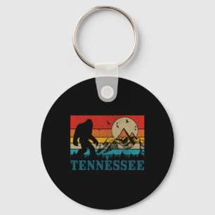 Tennessee Bigfoot Vintage Mountains Nashville Hiki Keychain