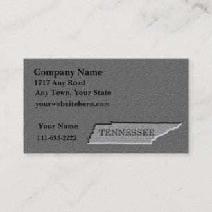 Tennessee Business card  carved stone look