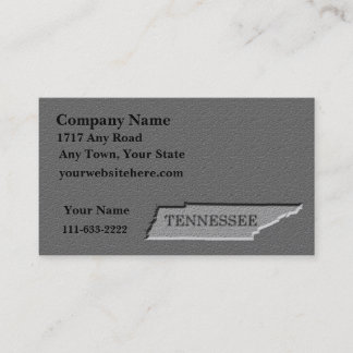 Tennessee Business card carved stone look