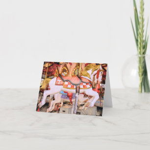 Tennessee Carousel Horse Oil Painting Card