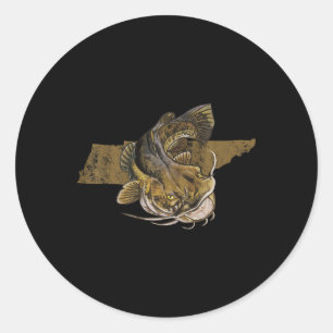 Tennessee Catfish Fishing Catfish Classic Round Sticker