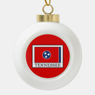 Tennessee Ceramic Ball Christmas Ornament