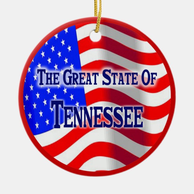 Tennessee Ceramic Ornament (Front)