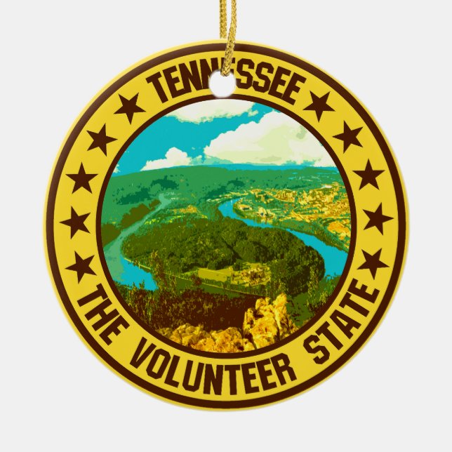 Tennessee Ceramic Ornament (Front)