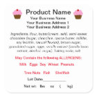 TENNESSEE Cottage Droit alimentaire Étiquette de p