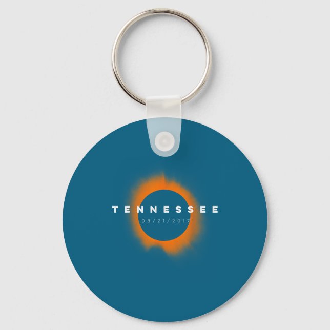Tennessee Eclipse Tshirts Total Solar Illustration Keychain (Front)