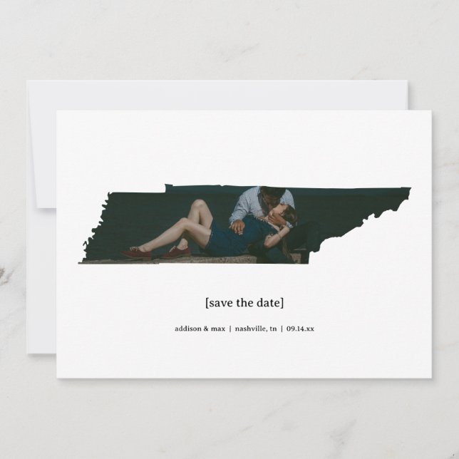 Tennessee Enregistrer le Carte photo de date (Devant)