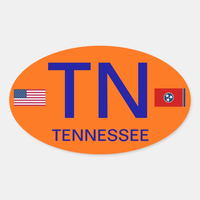 Tennessee* European-Style Bumper Sticker (Front)