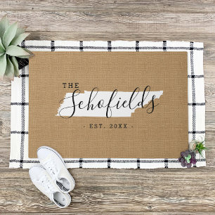 Tennessee Family Monogram State Doormat