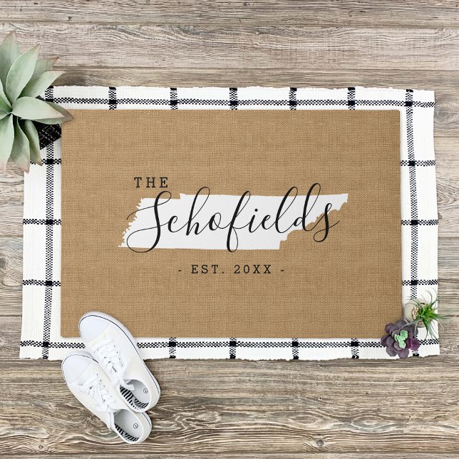 Tennessee Family Monogram State Doormat (Creator Uploaded)