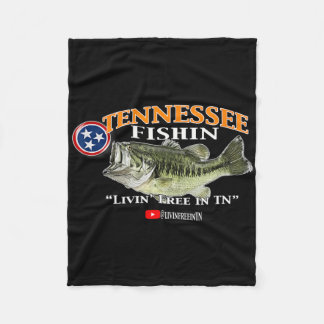 Tennessee Fishin B Hog Slab Fishing Fleece Blanket