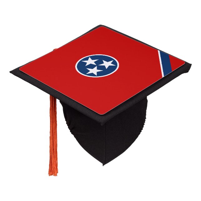 Tennessee flag, American state flag Graduation Cap (Angled)