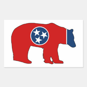 Tennessee Flag Bear Sticker