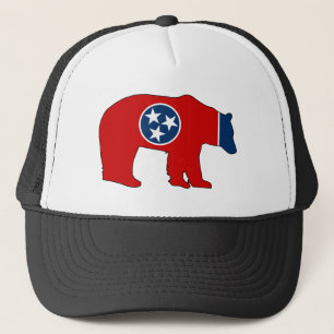 Tennessee Flag Bear Trucker Hat