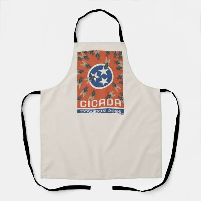 Tennessee Flag Cicada Invasion Apron (Front)