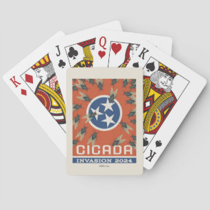 Tennessee Flag Cicada Invasion Playing Cards