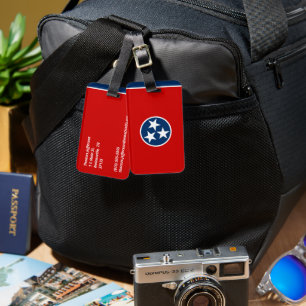 Tennessee flag luggage tag