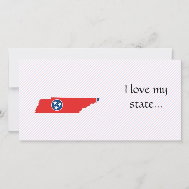 Tennessee Flag Map (Front)