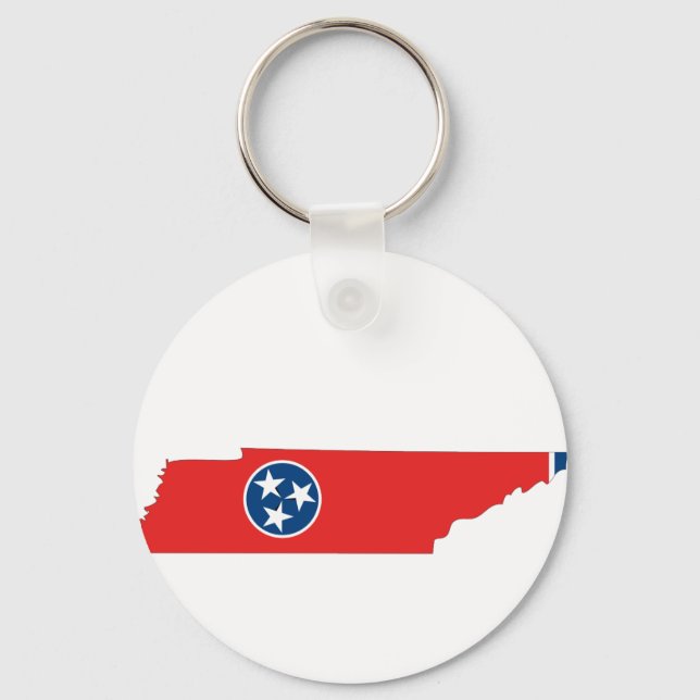 Tennessee Flag Map Keychain (Front)