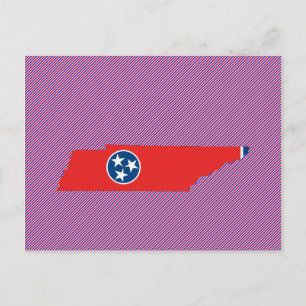 Tennessee Flag Map Postcard
