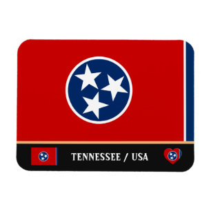 Tennessee Flag & Tennessee State /travel America Magnet