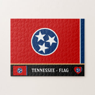 Tennessee Flag & Tennessee State USA /America Jigsaw Puzzle