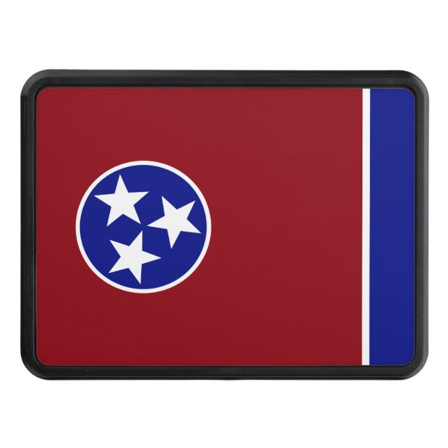 Tennessee flag trailer hitch cover (Front)