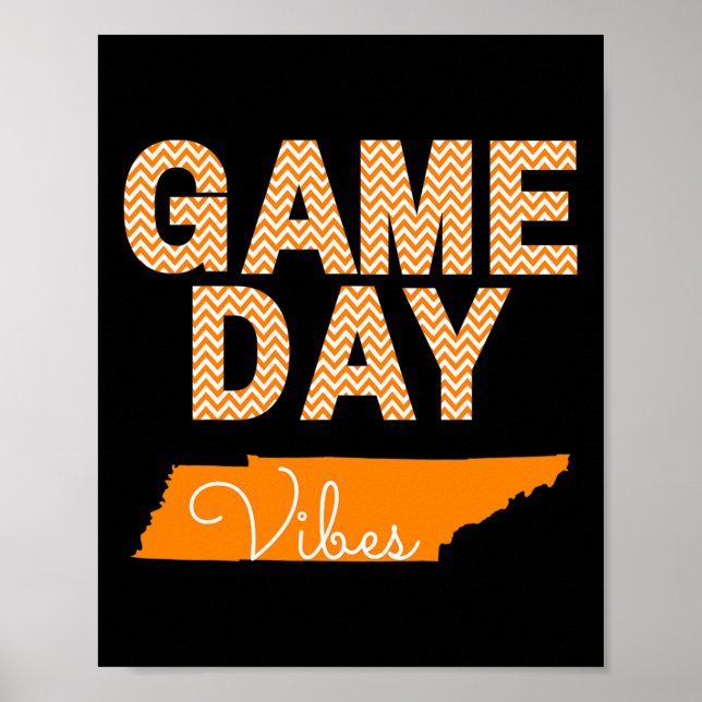 Tennessee Football Game Day Vibes Fall Tailgate  Poster (Front)
