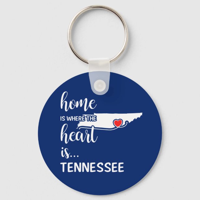 Tennessee home is where the heart is keychain (Front)