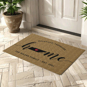 Tennessee Home State Personalized Doormat