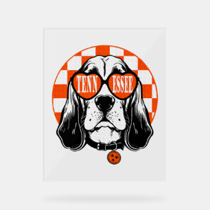 Tennessee Hound Orange White Rocky Top TN Chien