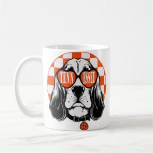 Tennessee Hound Orange White Rocky Top TN Dog Coffee Mug