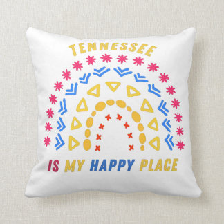 Tennessee is my happy place throw pillow