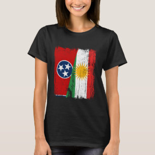 Tennessee Kurdistan Half Flag Tennessean Kurdish J T-Shirt