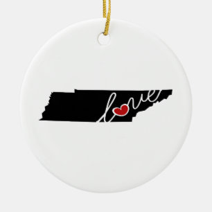 Tennessee Love!  Gifts for TN Lovers Ceramic Ornament