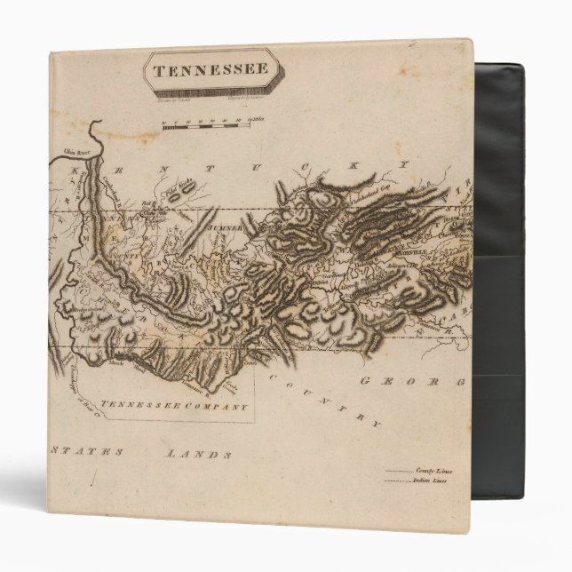 Tennessee Map by Arrowsmith Binder (Front/Inside)
