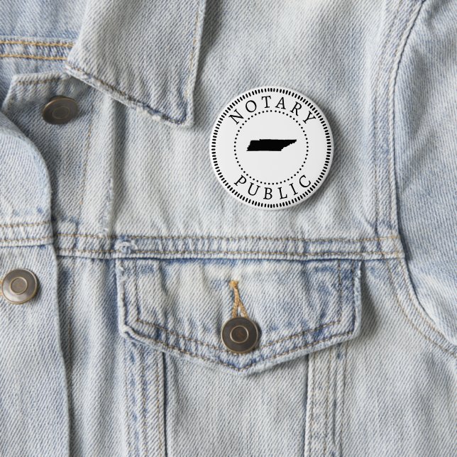 Tennessee Notary Public  2 Inch Round Button (In Situ)