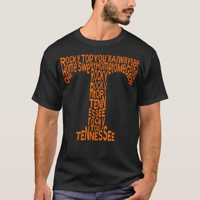 Tennessee Orange Blooded Rocky Top Tn Varsity Styl (Front)